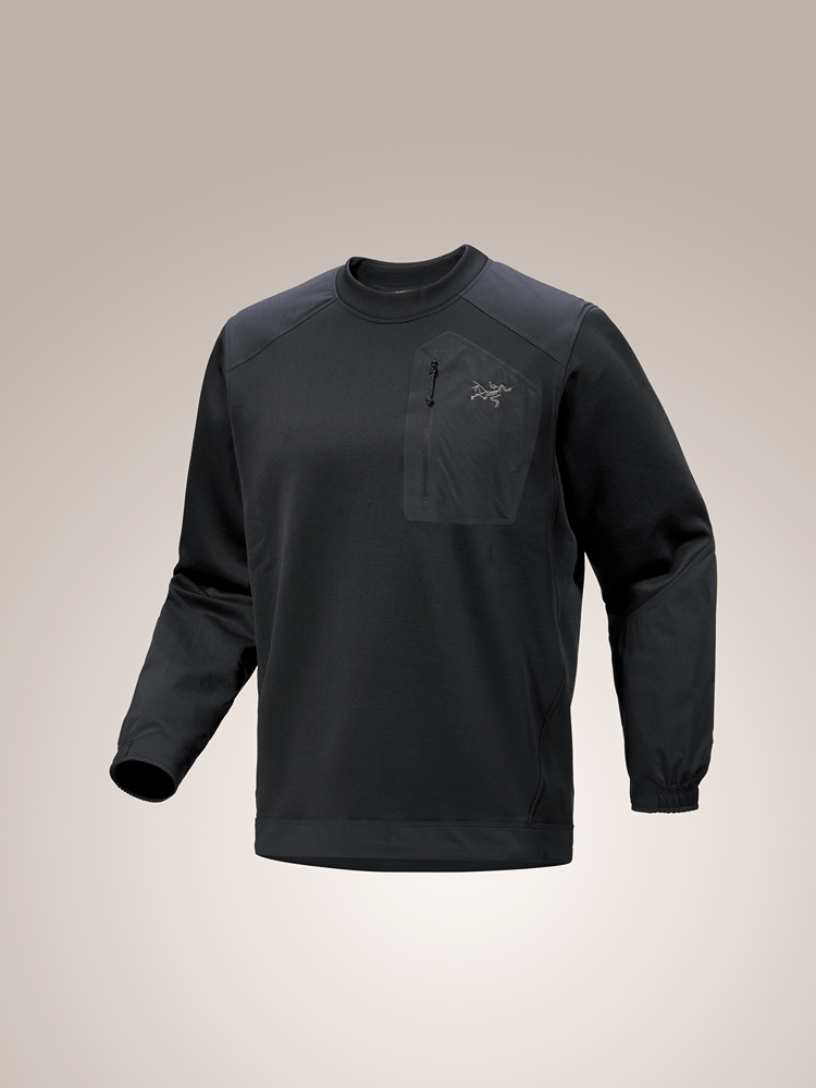 Konseal Crew Neck Pullover Men's Black - Arc'teryx Australia