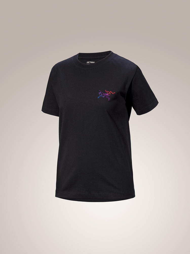 Kragg Cotton Little Bird Crew Shirt SS Women's Black/Multi - Arc'teryx Australia