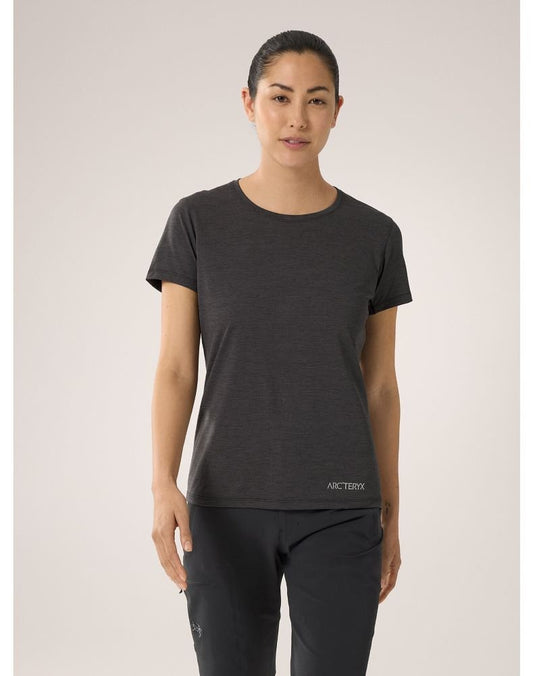 Taema Arc'Bird Crew SS Women's Black Heather - Arc'teryx Australia