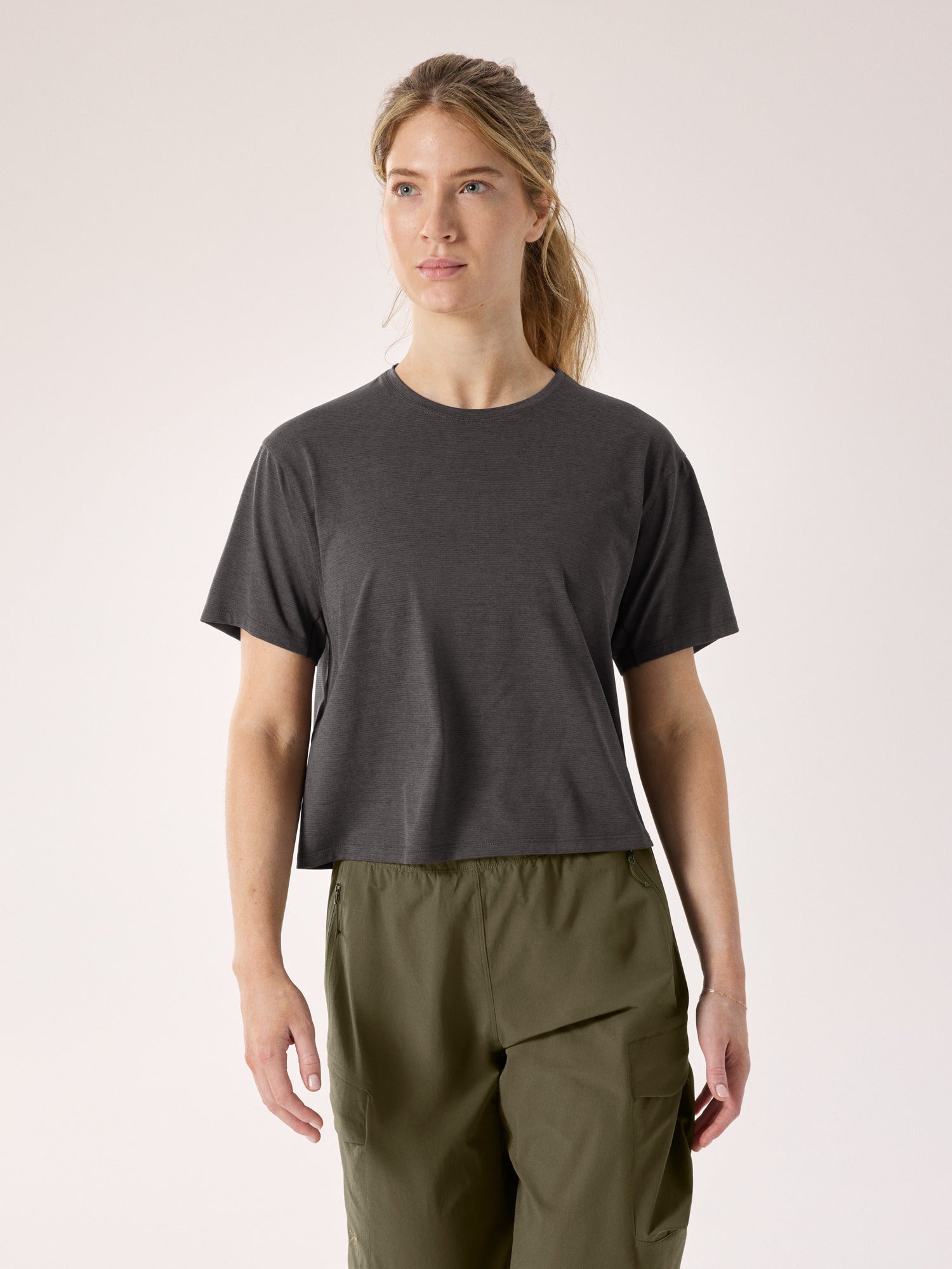 Taema Crop T-Shirt Women's Black - Arc'teryx Australia