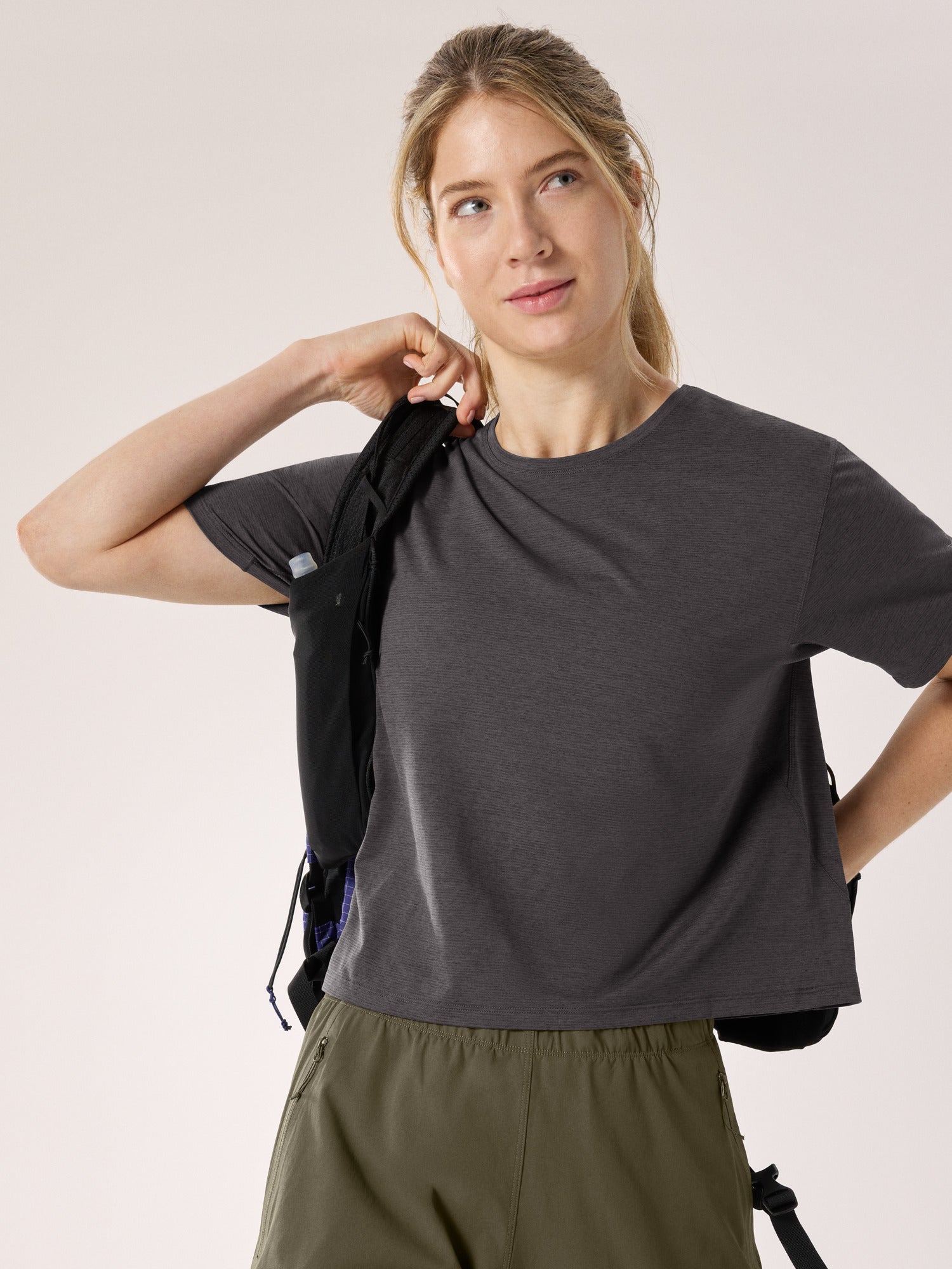 Taema Crop T-Shirt Women's Black - Arc'teryx Australia