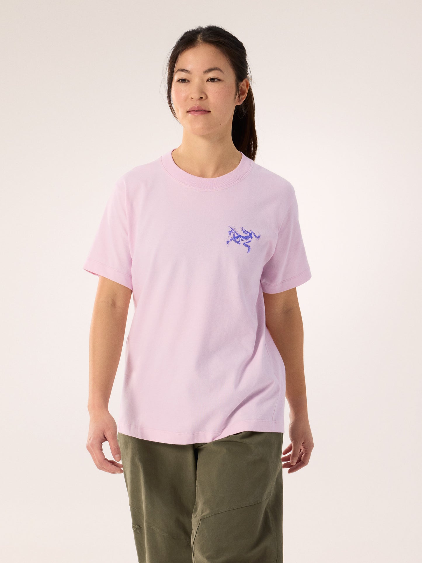 Kragg Cotton Bird Tile Crew Shirt SS Women's