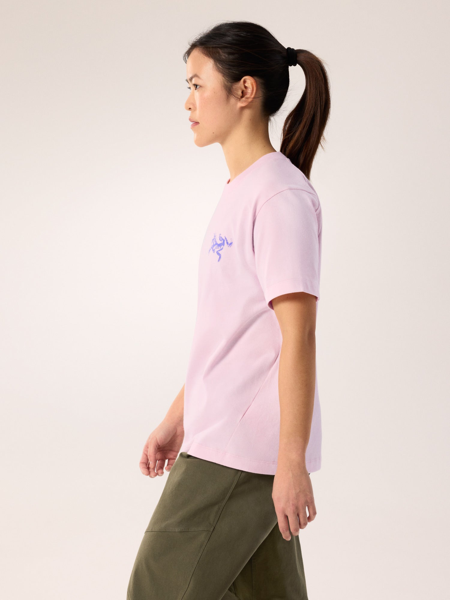 Kragg Cotton Bird Tile Crew Shirt SS Women's