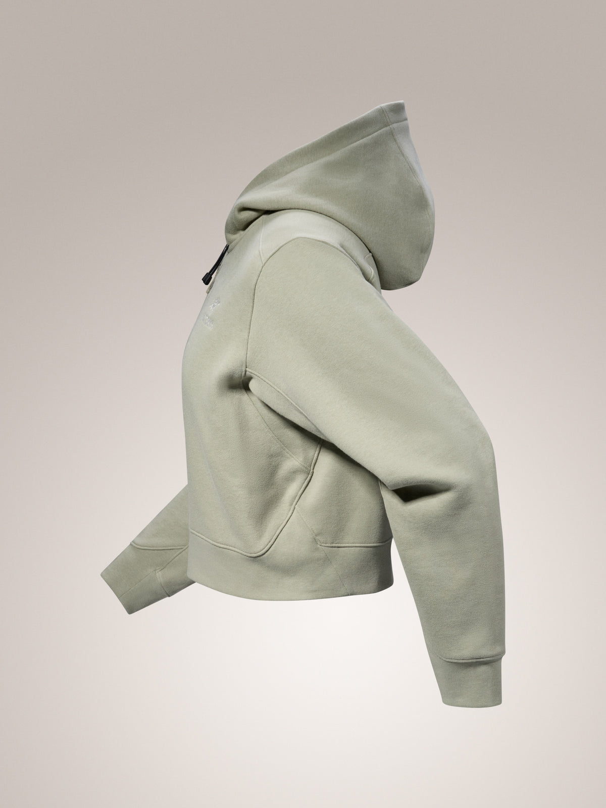 Emblem Fleece Full Zip Crop Hoody Women's