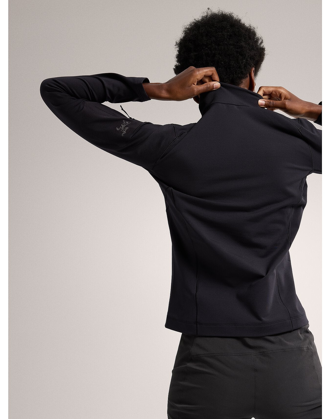Rho Zip Neck Women's Black - Arc'teryx Australia