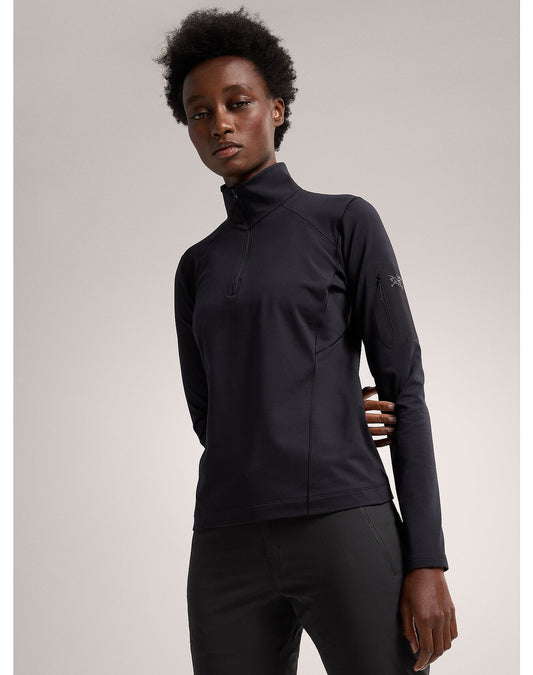 Rho Zip Neck Women's Black - Arc'teryx Australia