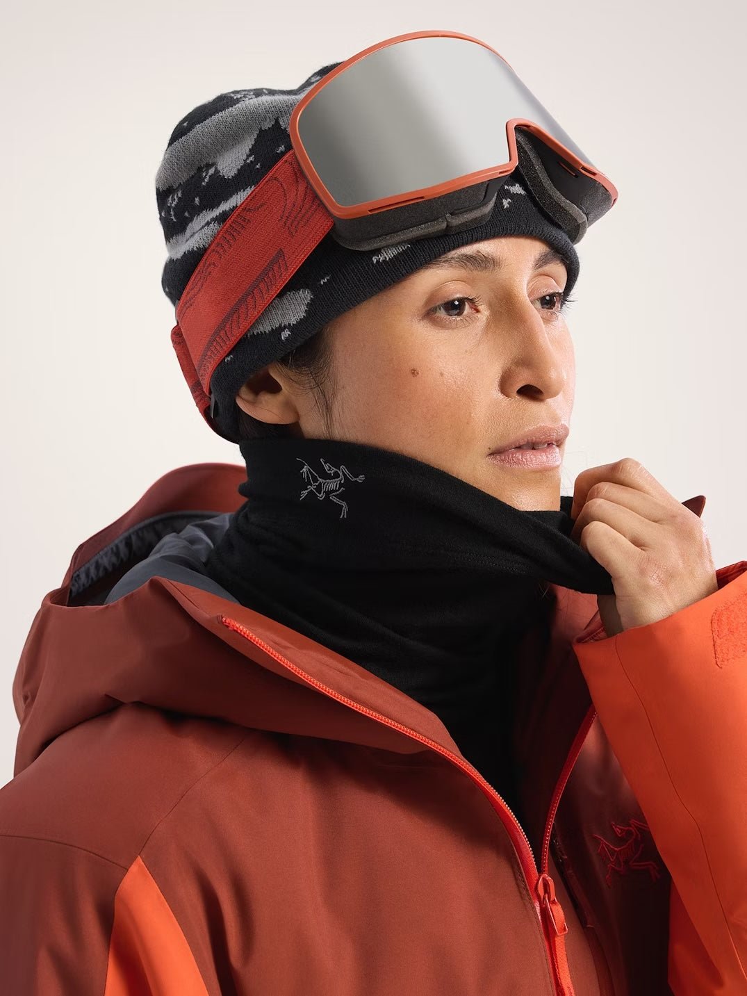 Rho Lightweight Wool Neck Gaiter Black - Arc'teryx Australia