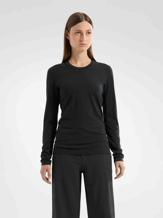 Frame Crew Neck Shirt LS Women's Black - Arc'teryx Australia