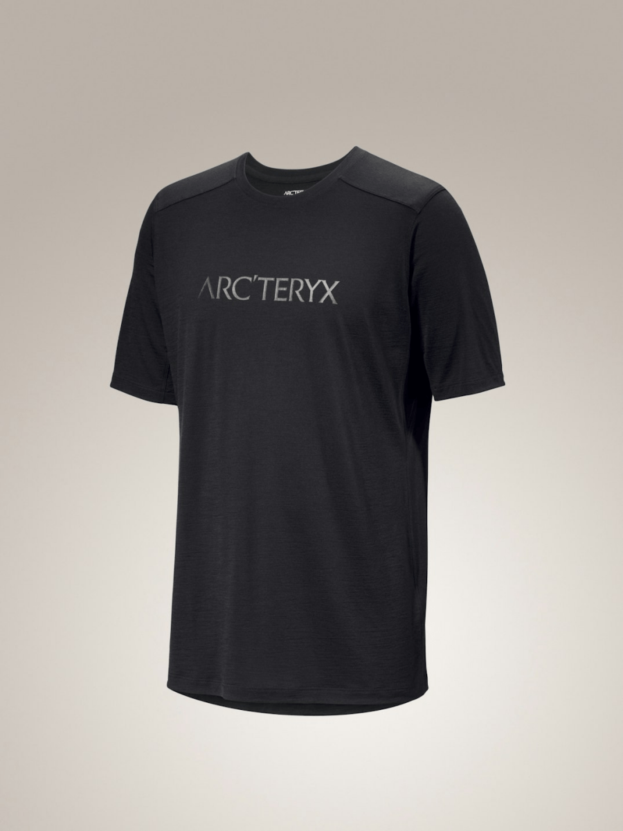 Ionia Merino Wool Arc'Word Logo SS Men's Black - Arc'teryx Australia
