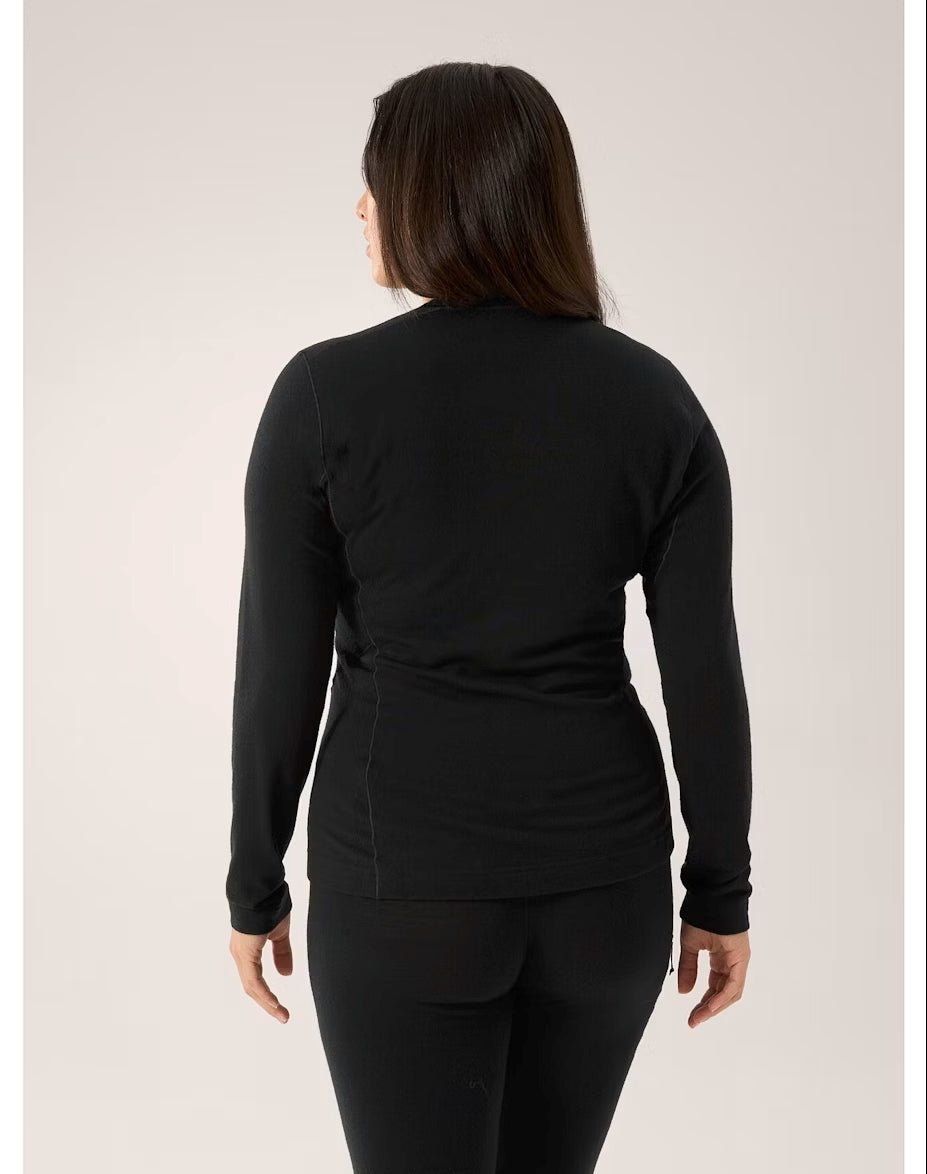 Satoro Merino Wool Crew Neck LS Women's Black - Arc'teryx Australia