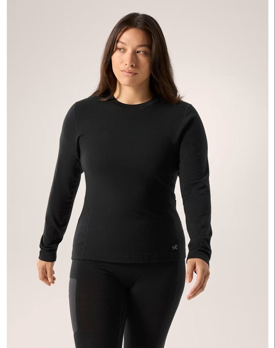 Satoro Merino Wool Crew Neck LS Women's Black - Arc'teryx Australia