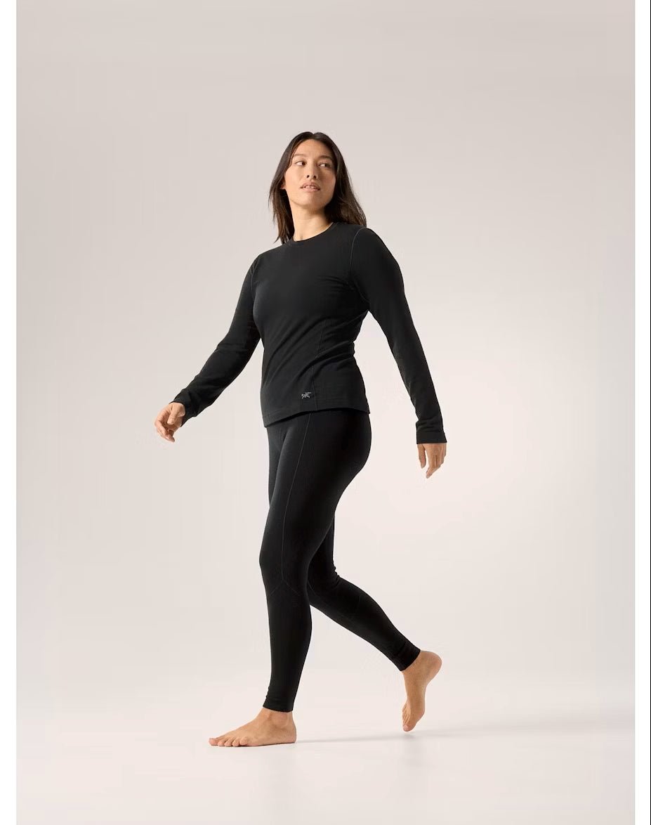 Satoro Merino Wool Crew Neck LS Women's Black - Arc'teryx Australia
