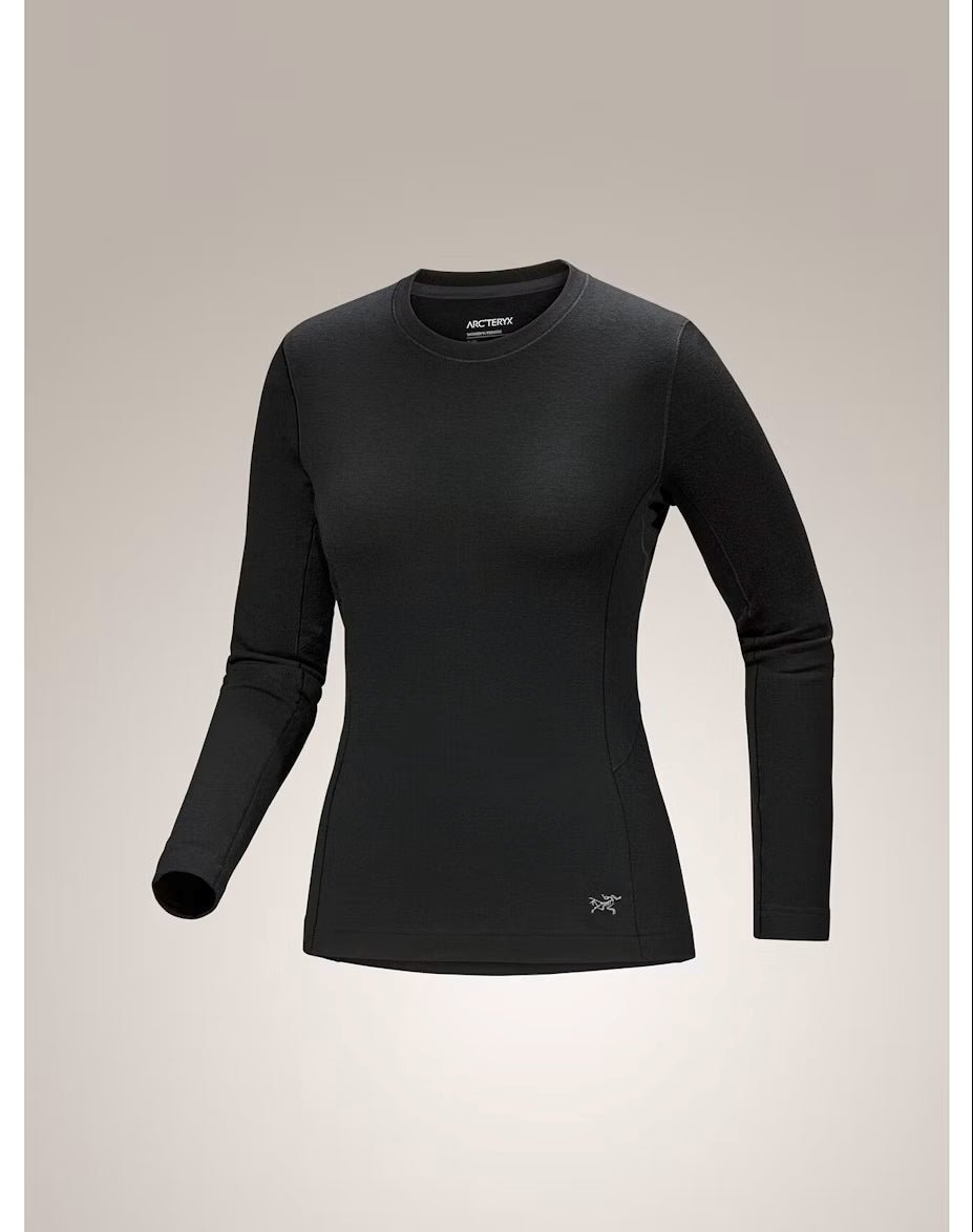 Satoro Merino Wool Crew Neck LS Women's Black - Arc'teryx Australia
