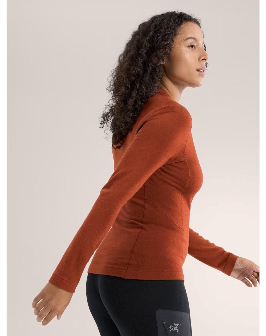 Satoro Merino Wool Crew Neck LS Women's Sequoia - Arc'teryx Australia