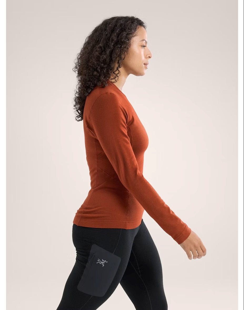 Satoro Merino Wool Crew Neck LS Women's Sequoia - Arc'teryx Australia