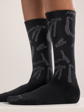 Merino Wool Grotto Mid Sock Black/Graphite - Arc'teryx Australia