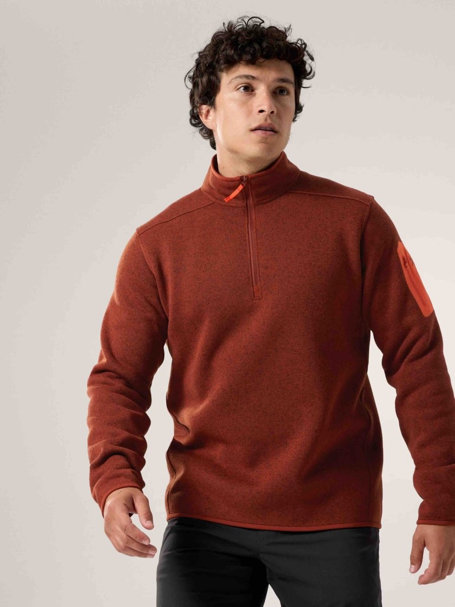 Covert 1/2 Zip Neck Men's Sequoia Heather / Solaris - Arc'teryx Australia