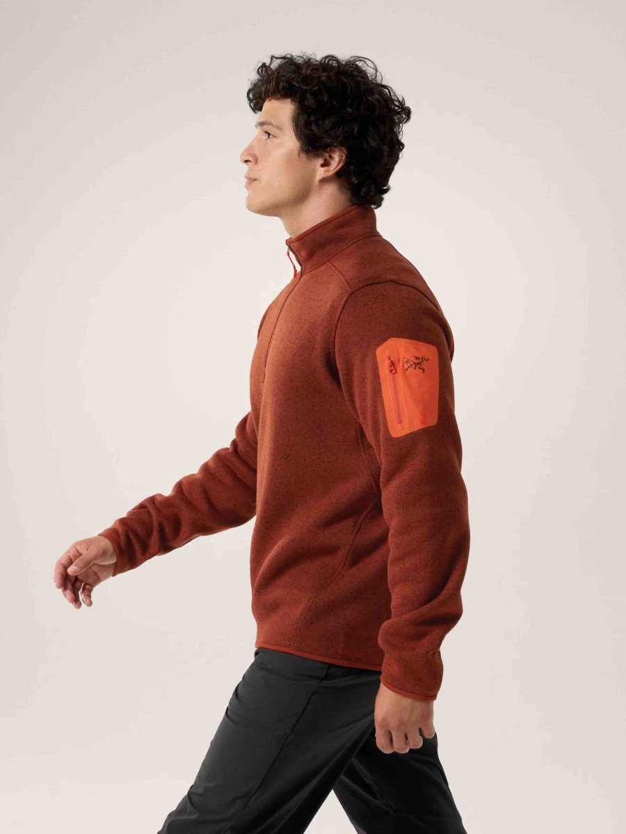 Covert 1/2 Zip Neck Men's Sequoia Heather / Solaris - Arc'teryx Australia