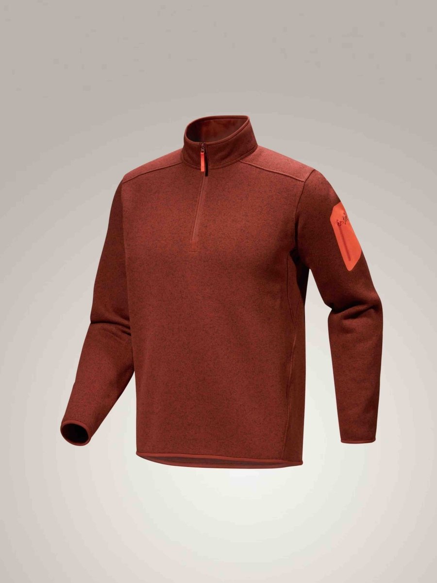 Covert 1/2 Zip Neck Men's Sequoia Heather / Solaris - Arc'teryx Australia