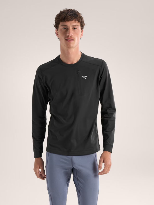 Rho LT Crew Neck Men's Black - Arc'teryx Australia