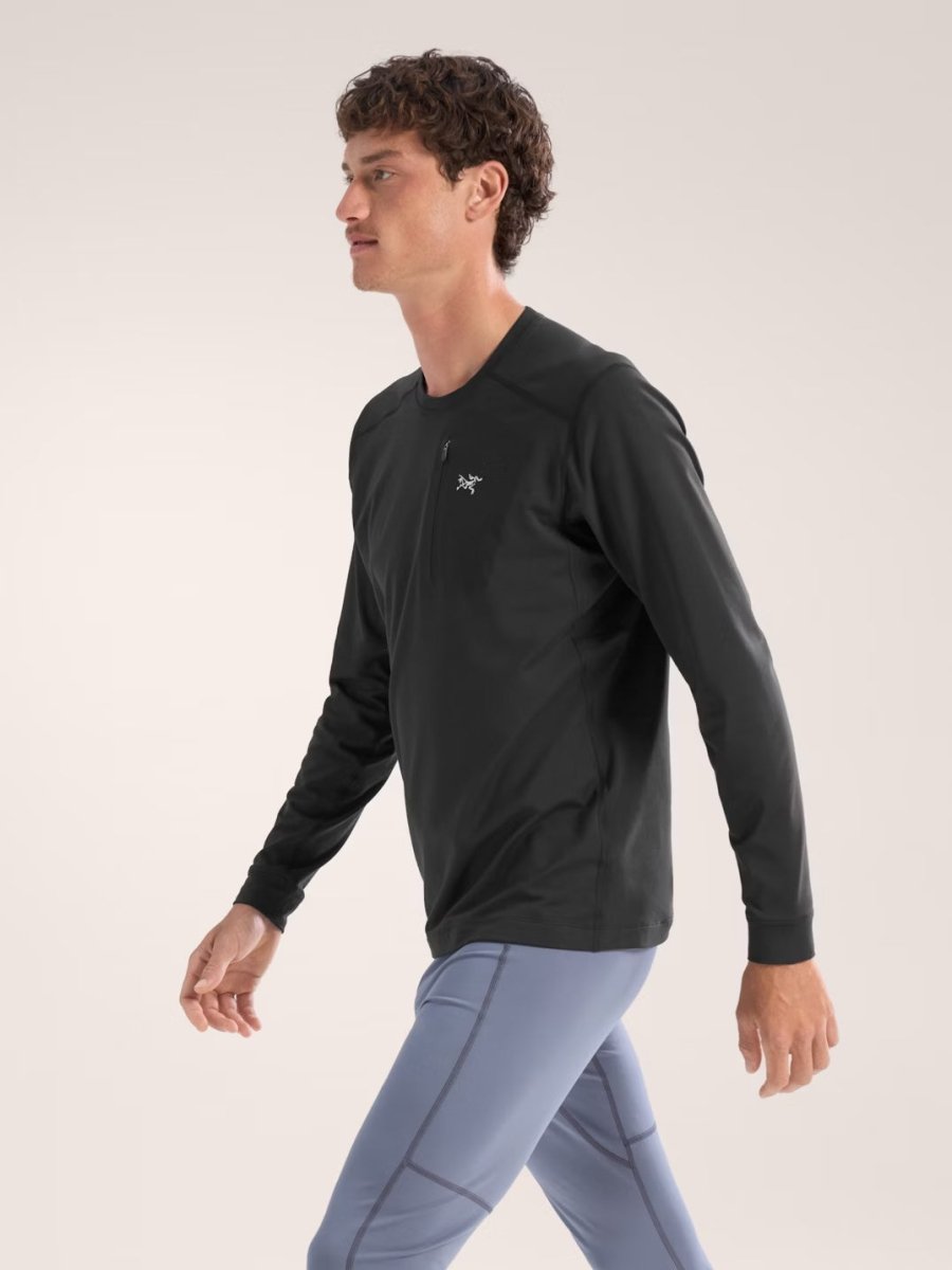 Rho LT Crew Neck Men's Black - Arc'teryx Australia