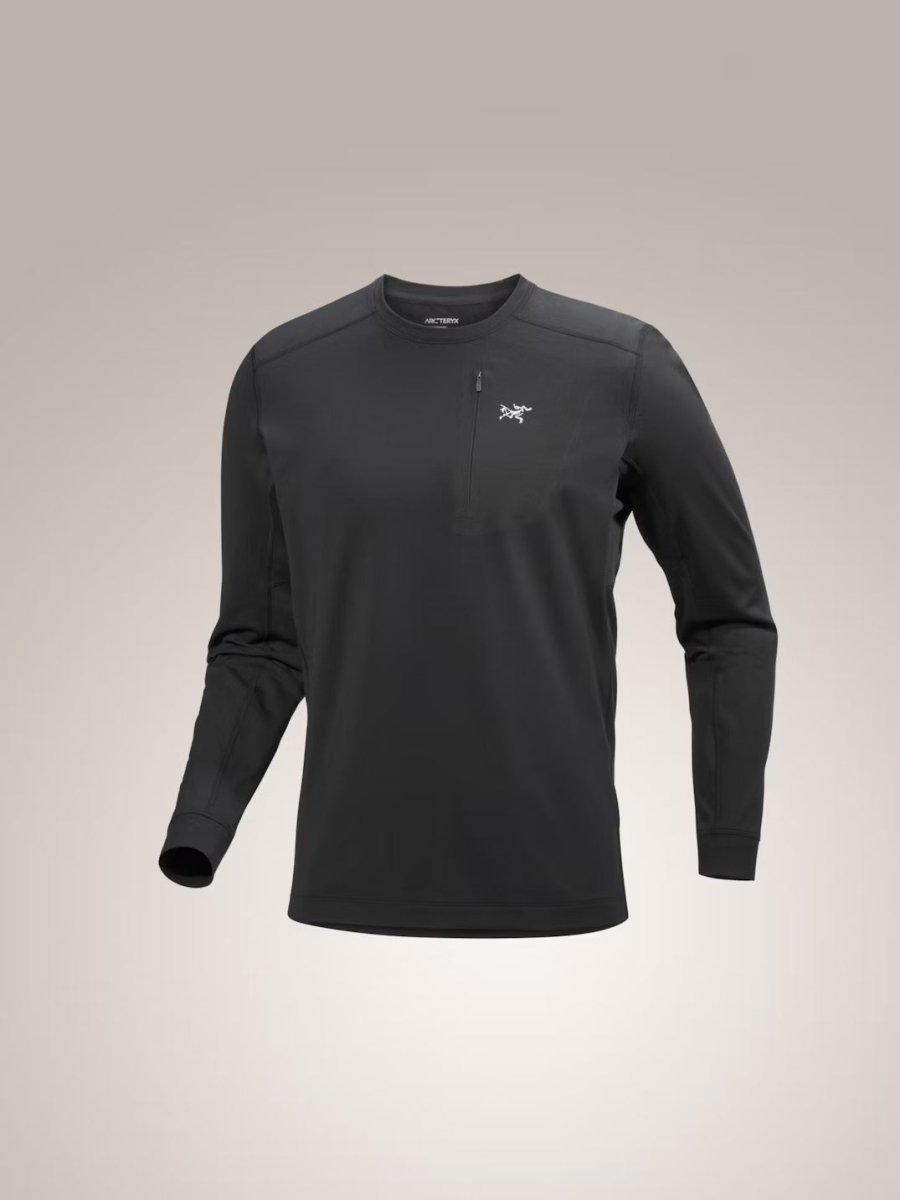 Rho LT Crew Neck Men's Black - Arc'teryx Australia