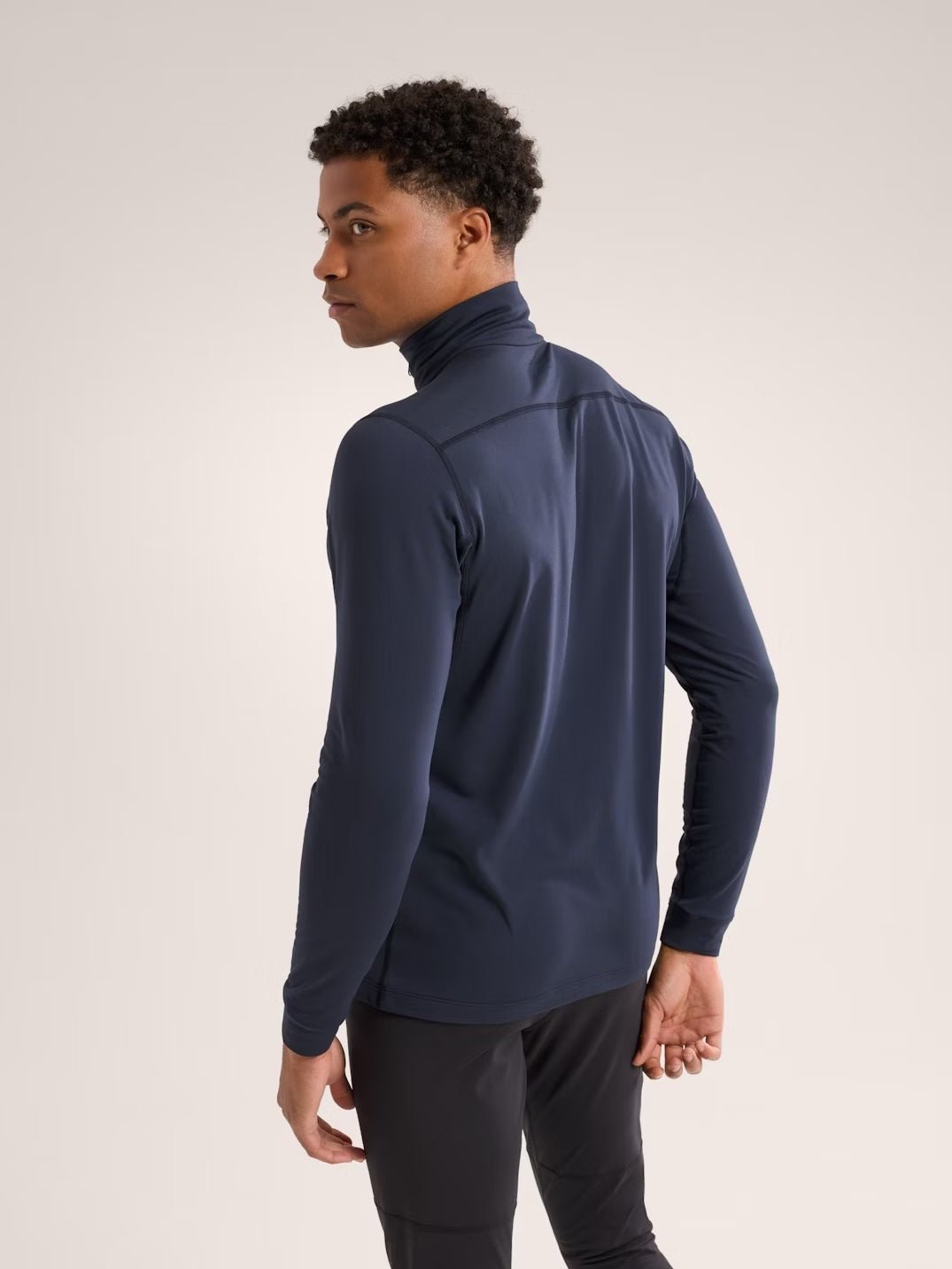 Rho LT Zip Neck Men's Black Sapphire - Arc'teryx Australia