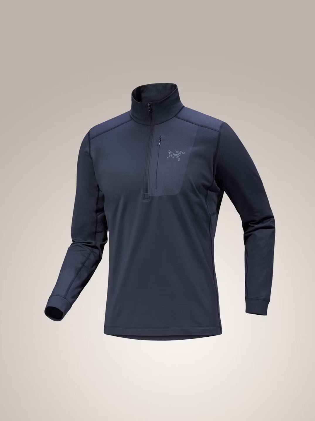 Rho LT Zip Neck Men's Black Sapphire - Arc'teryx Australia