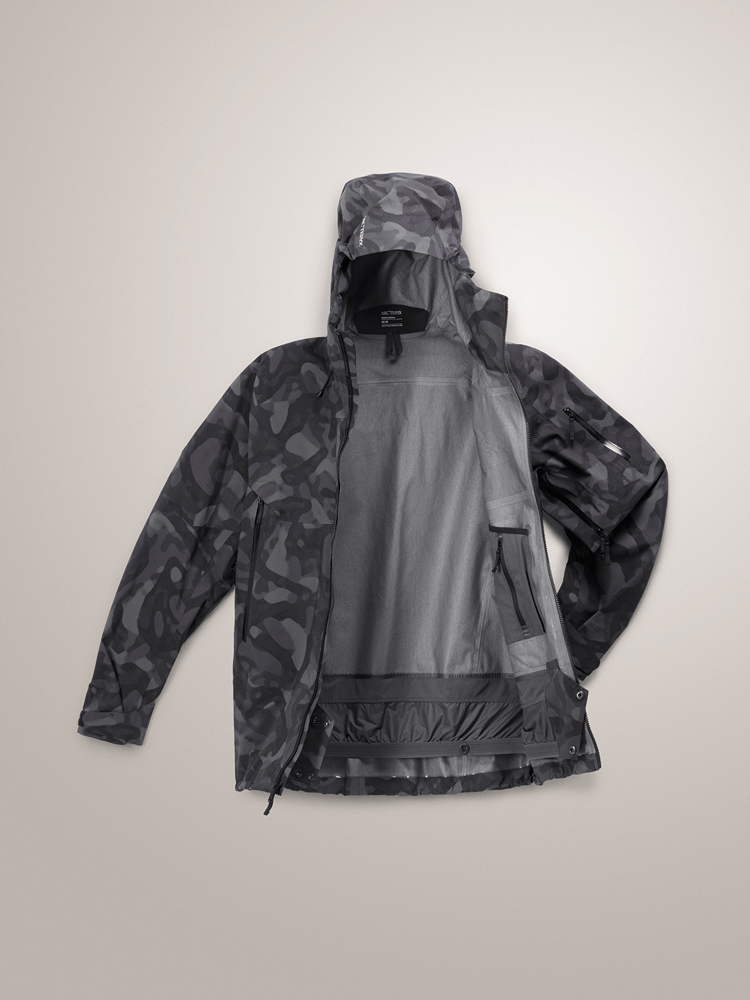 Sabre Jacket Print Men's Black Grottoflage - Arc'teryx Australia
