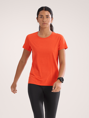 Taema Crew Neck Shirt SS Women's Solaris Heather - Arc'teryx Australia