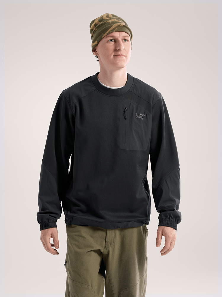Konseal Crew Neck Pullover Men's Black - Arc'teryx Australia