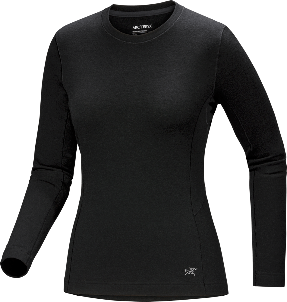 Satoro Merino Wool Crew Neck LS Women's Black - Arc'teryx Australia