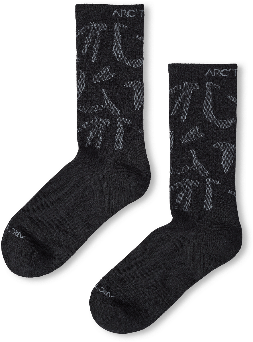 Merino Wool Grotto Mid Sock Black/Graphite - Arc'teryx Australia