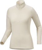 Kyanite Baselayer Zip Neck Women's Whiteout - Arc'teryx Australia
