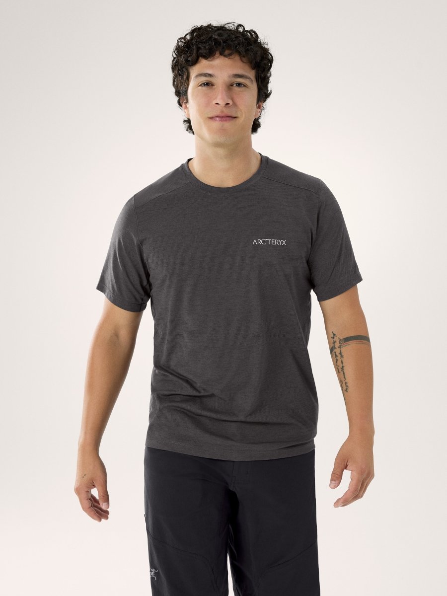 Cormac Arc'Bird Logo Shirt SS Men's Black Heather - Arc'teryx Australia