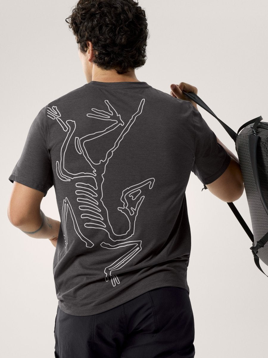 Cormac Arc'Bird Logo Shirt SS Men's Black Heather - Arc'teryx Australia