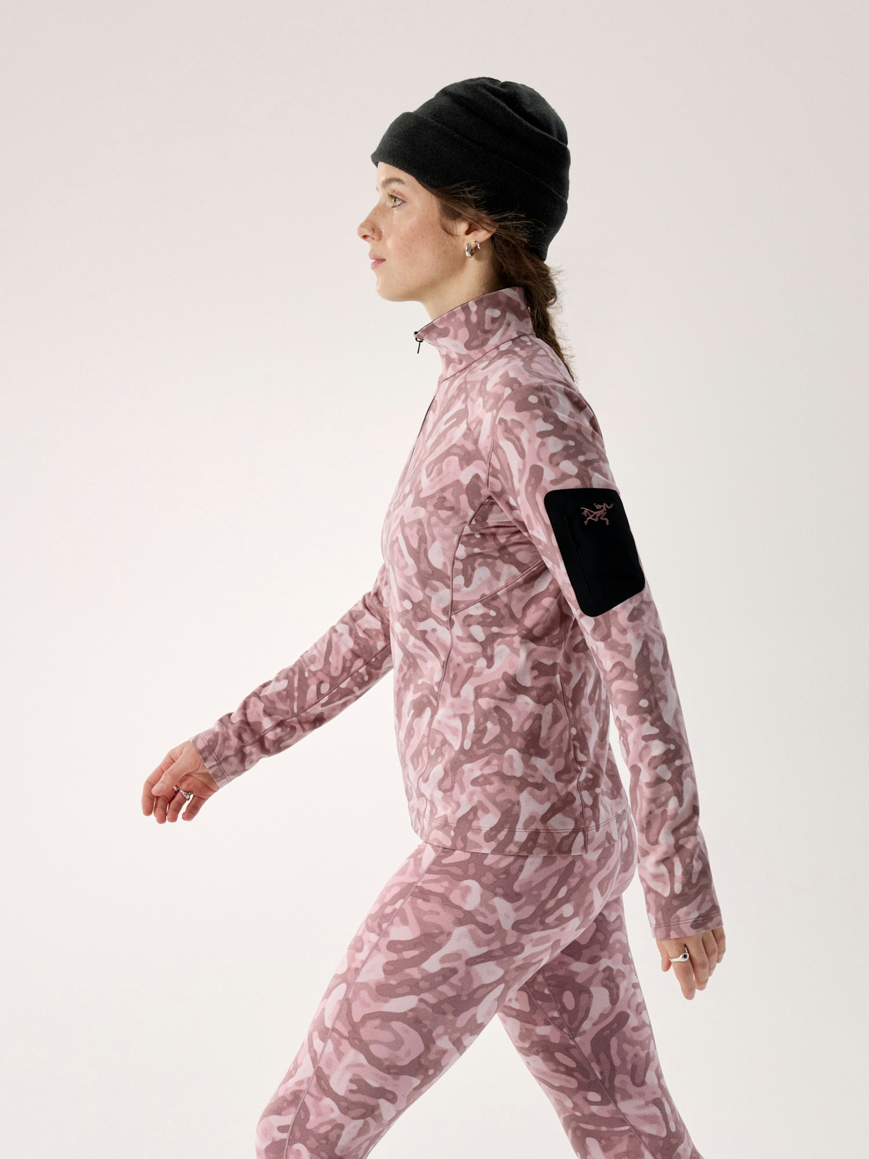 Rho Zip Neck Women's - Print