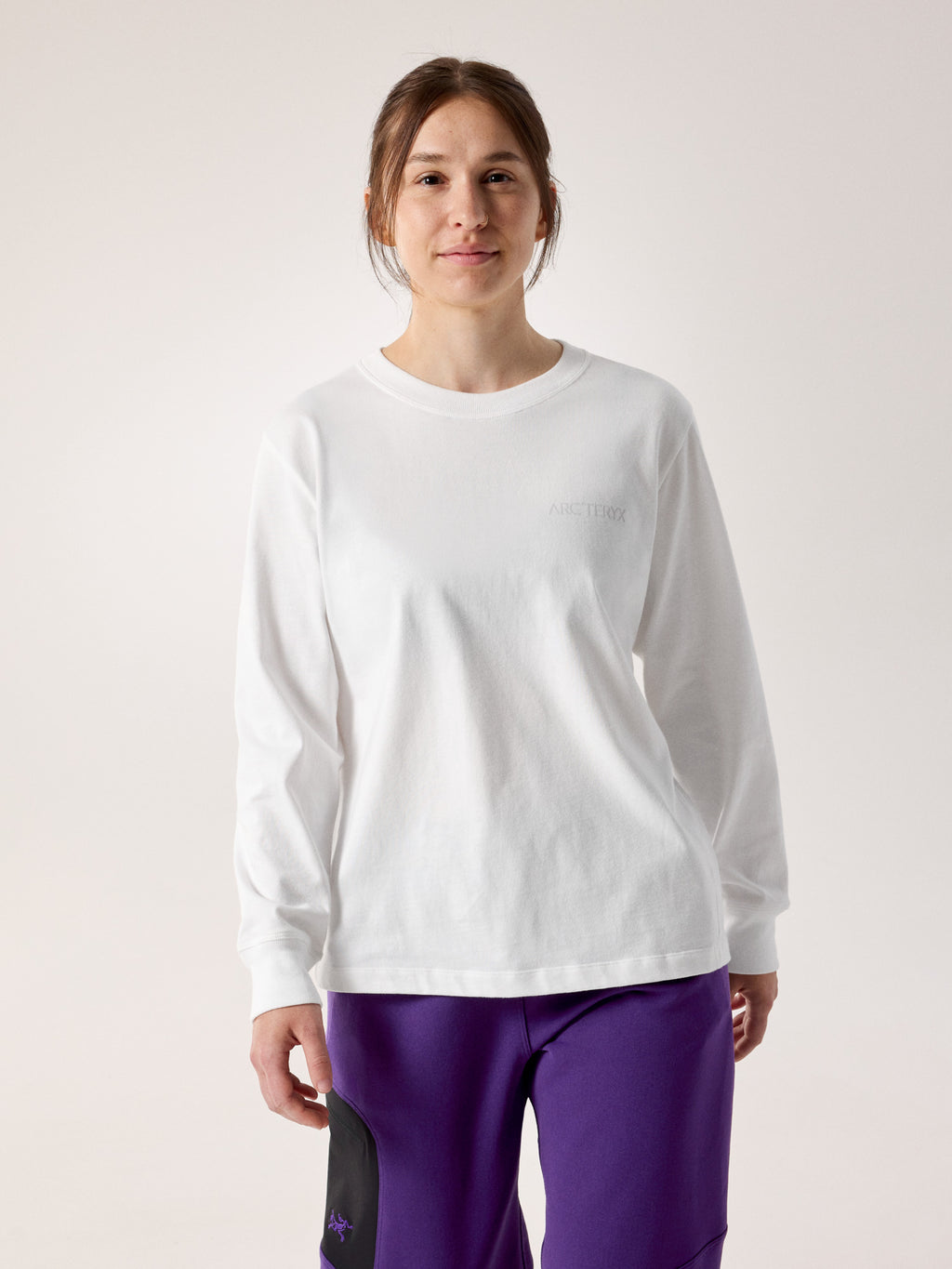 Arc'teryx Women Breathable Kragg Cotton Bird Crew Neck Shirt LS White ...