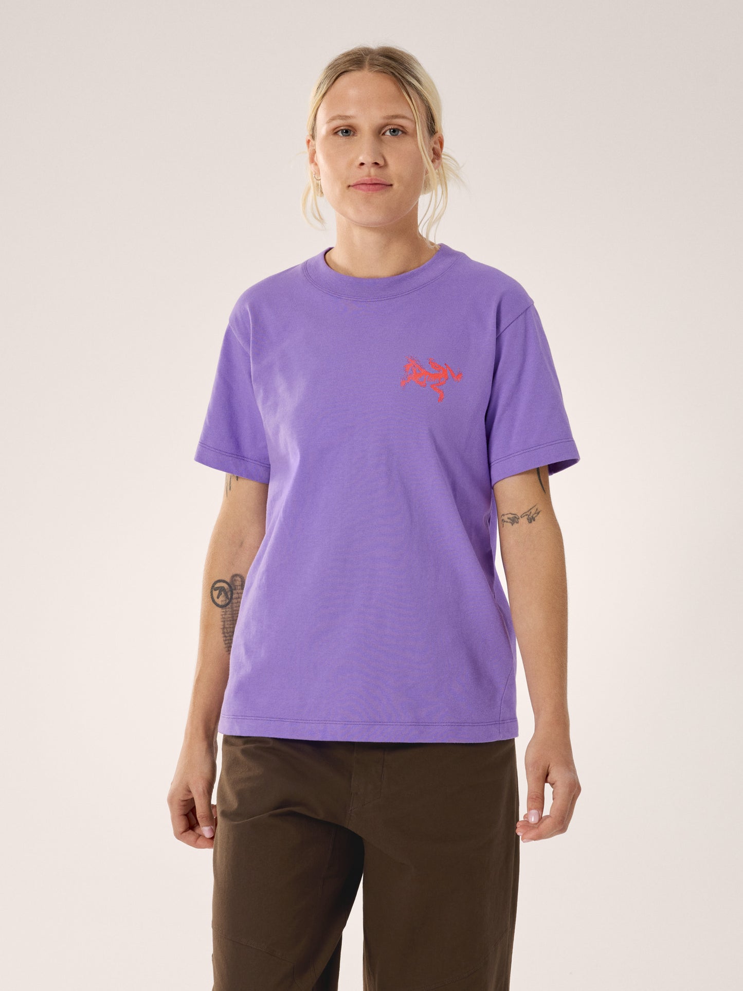 Kragg Cotton Bird Tile Crew Shirt SS Women's