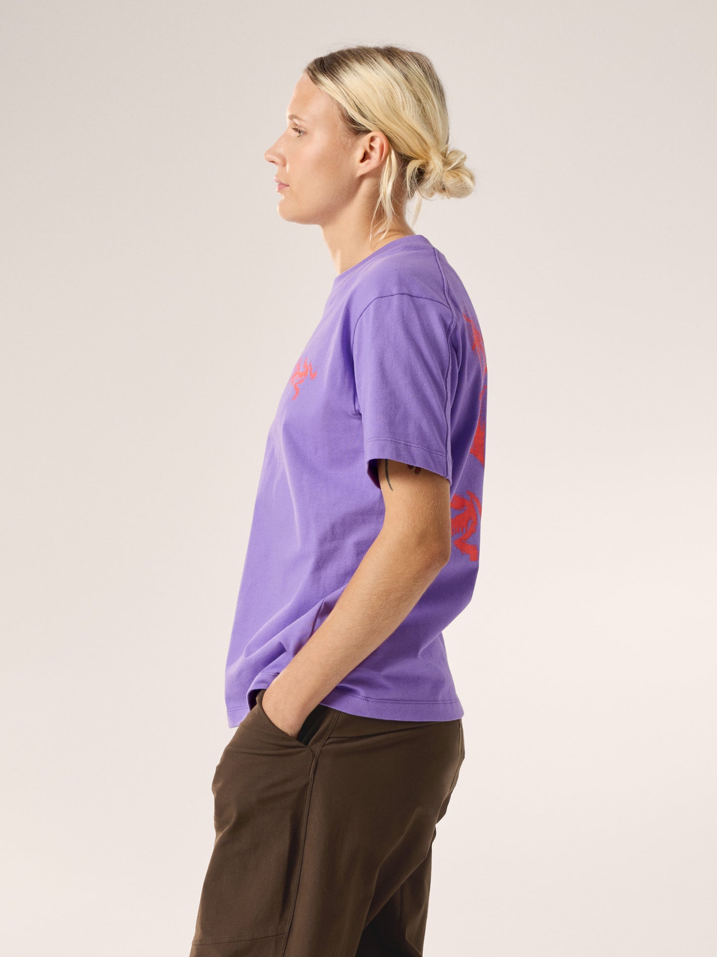 Kragg Cotton Bird Tile Crew Shirt SS Women's