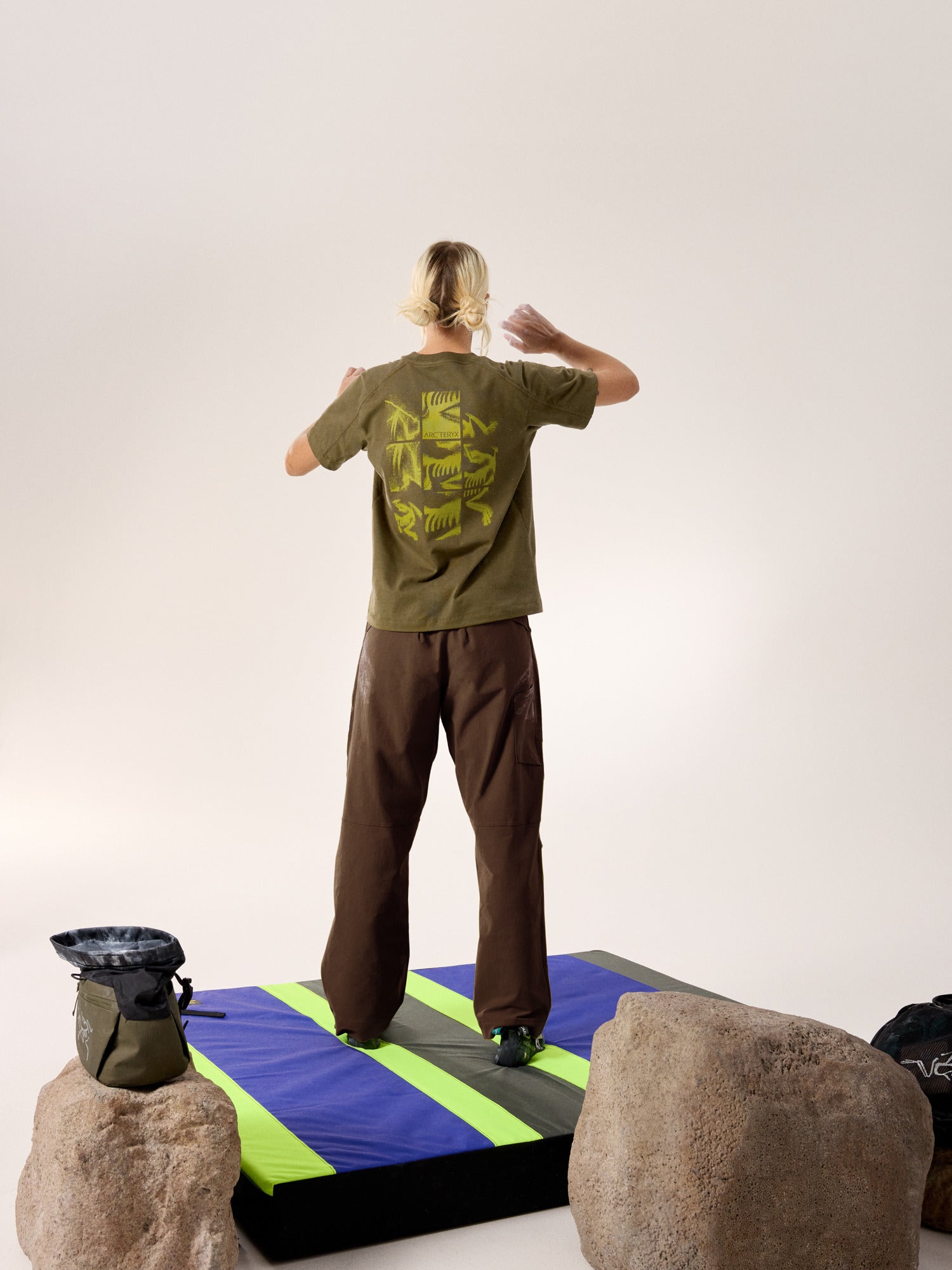 Kragg Cotton Bird Tile Crew Shirt SS Women's