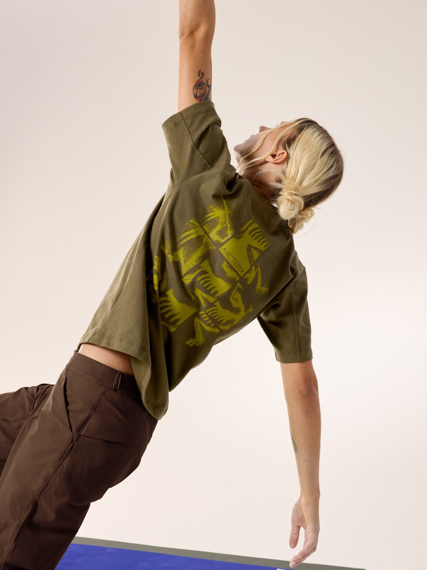 Kragg Cotton Bird Tile Crew Shirt SS Women's