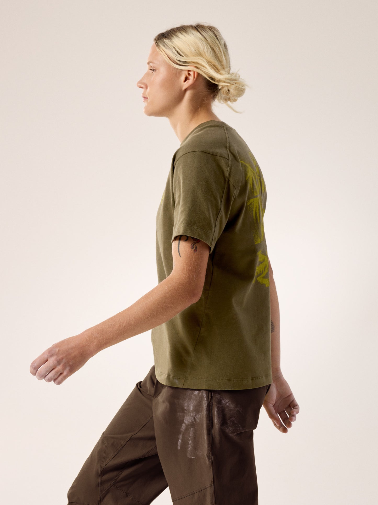 Kragg Cotton Bird Tile Crew Shirt SS Women's