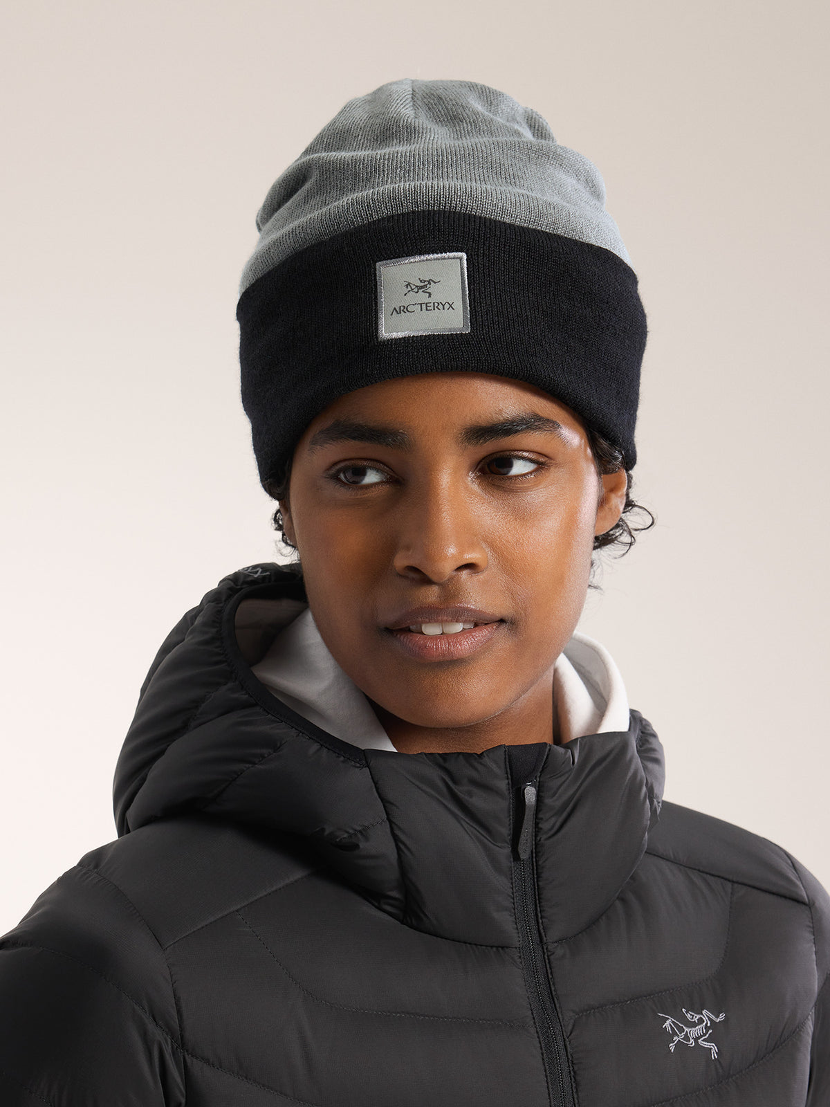 Arc'teryx Warm and comfortable Color Block Toque Grey – Void / Black ...