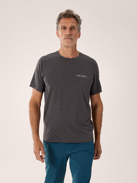 Arc'teryx Men Lightweight Cormac Arc'Bird Logo Shirt SS Dark Grey