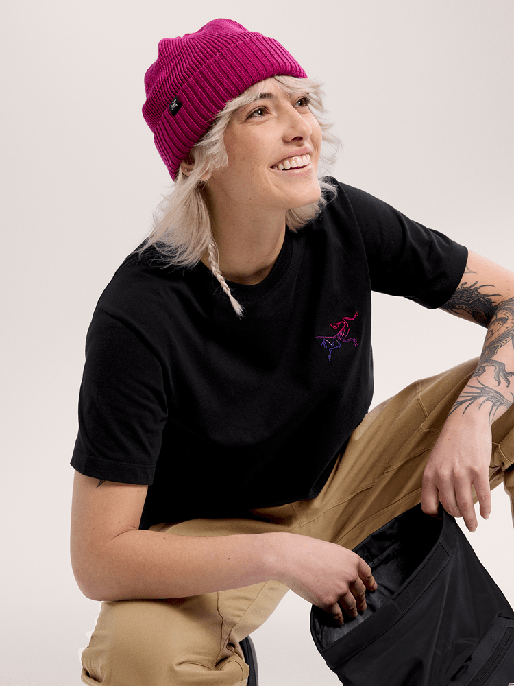 Kragg Cotton Little Bird Crew Shirt SS Women's Black/Multi - Arc'teryx Australia