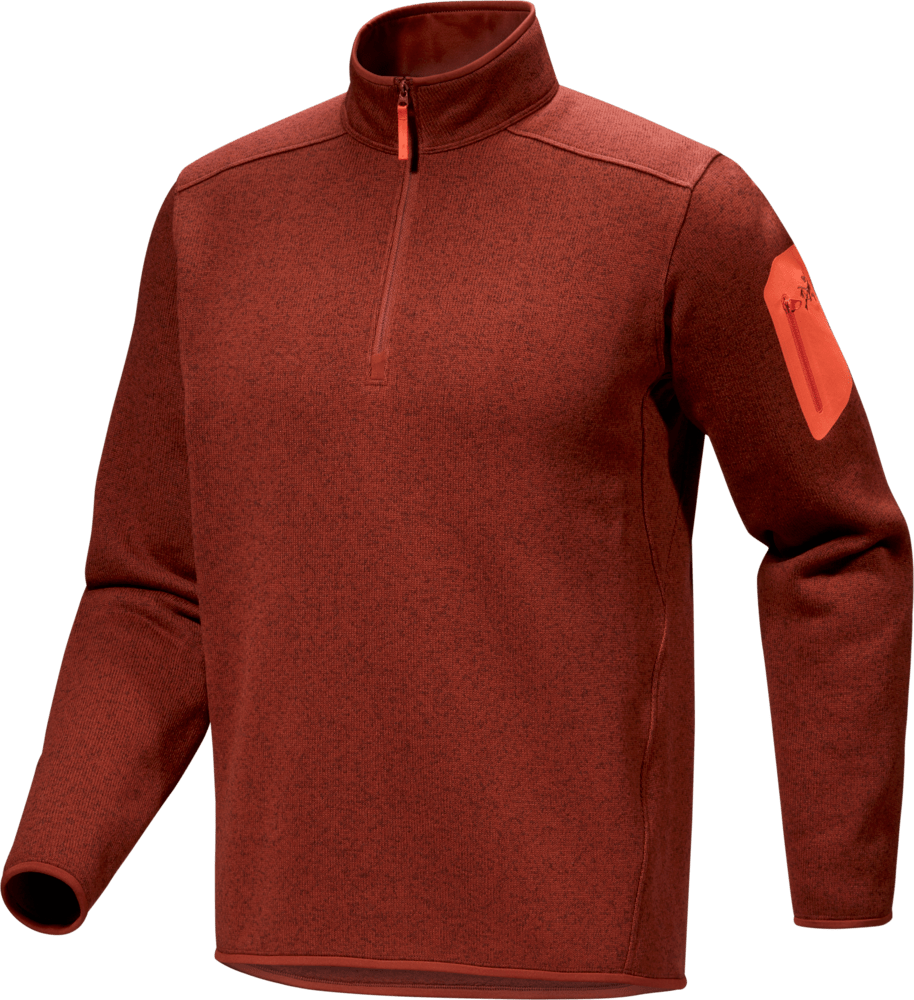 Covert 1/2 Zip Neck Men's Sequoia Heather / Solaris - Arc'teryx Australia