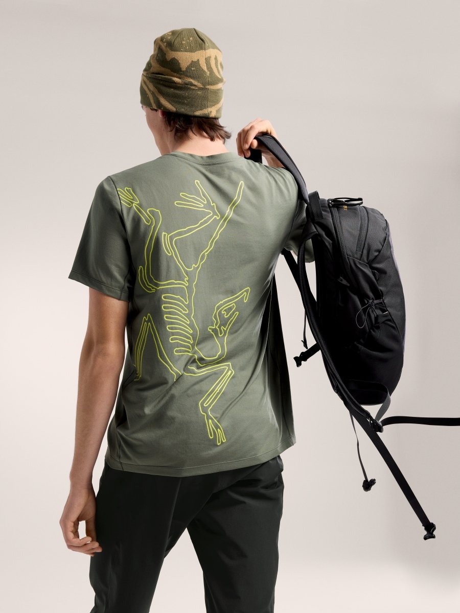 Cormac Arc'Bird Logo Shirt SS Men's Forage Heather II - Arc'teryx Australia