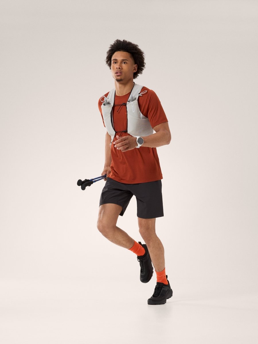 Cormac Arc'Bird Logo Shirt SS Men's Sequoia Heather / Solaris - Arc'teryx Australia