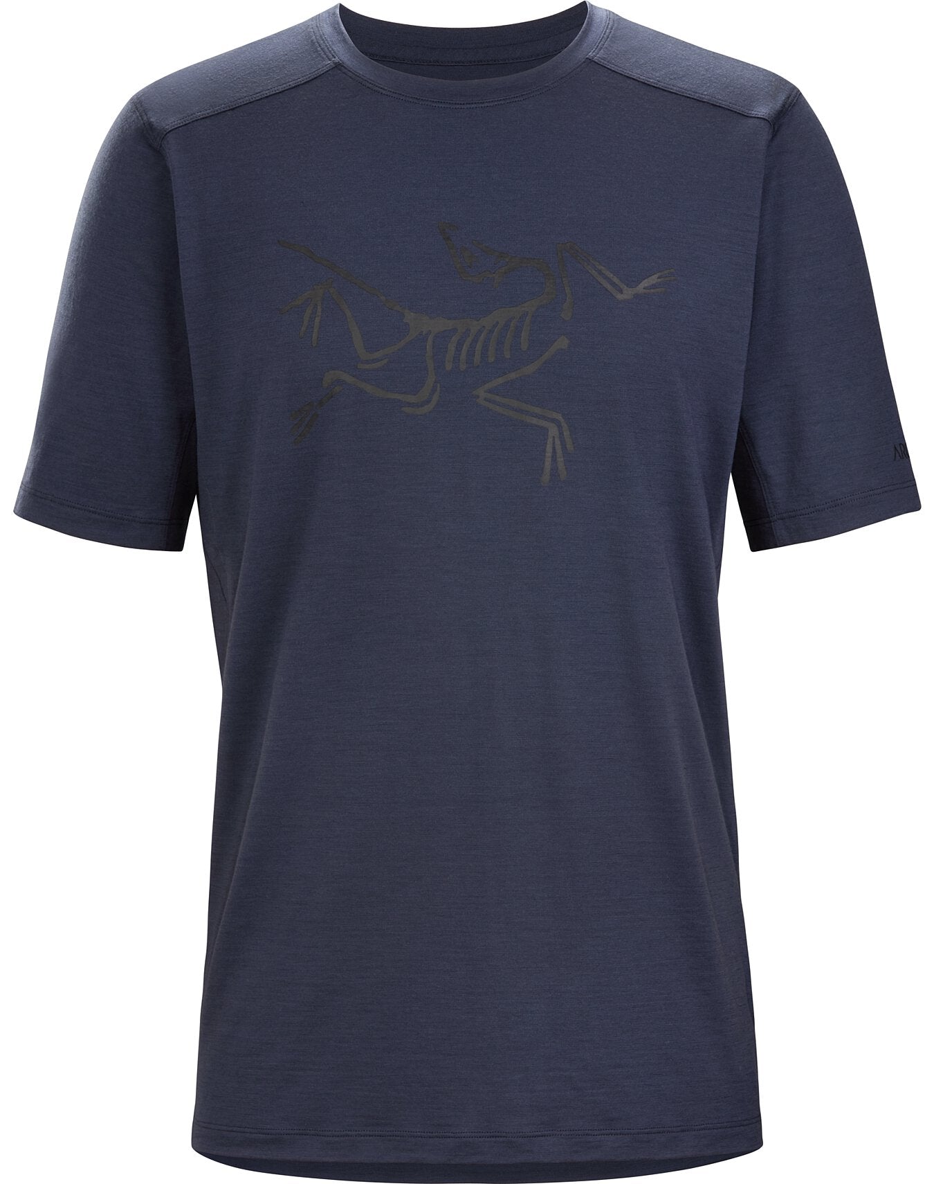 Ionia Merino Wool Logo Shirt SS Men's in Blue - Arc'teryx Australia